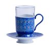 چای خوری یک نفره نقاشی مینا کاری طرح ۲