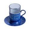 چای خوری یک نفره نقاشی مینا کاری طرح ۲